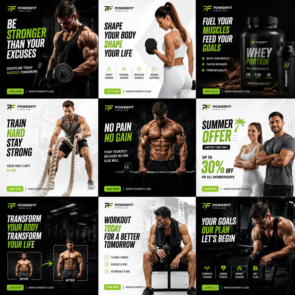 Gym social media design by AVFX Sign